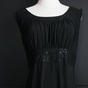 Gorgeous LBD Sleeveless w Lace and Sequins